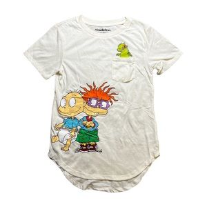 Nickelodeon Rugrats White Loose Fit T Shirt Size S